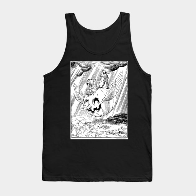 The Flying Pumpkin of Nooz Tank Top by drawmanley